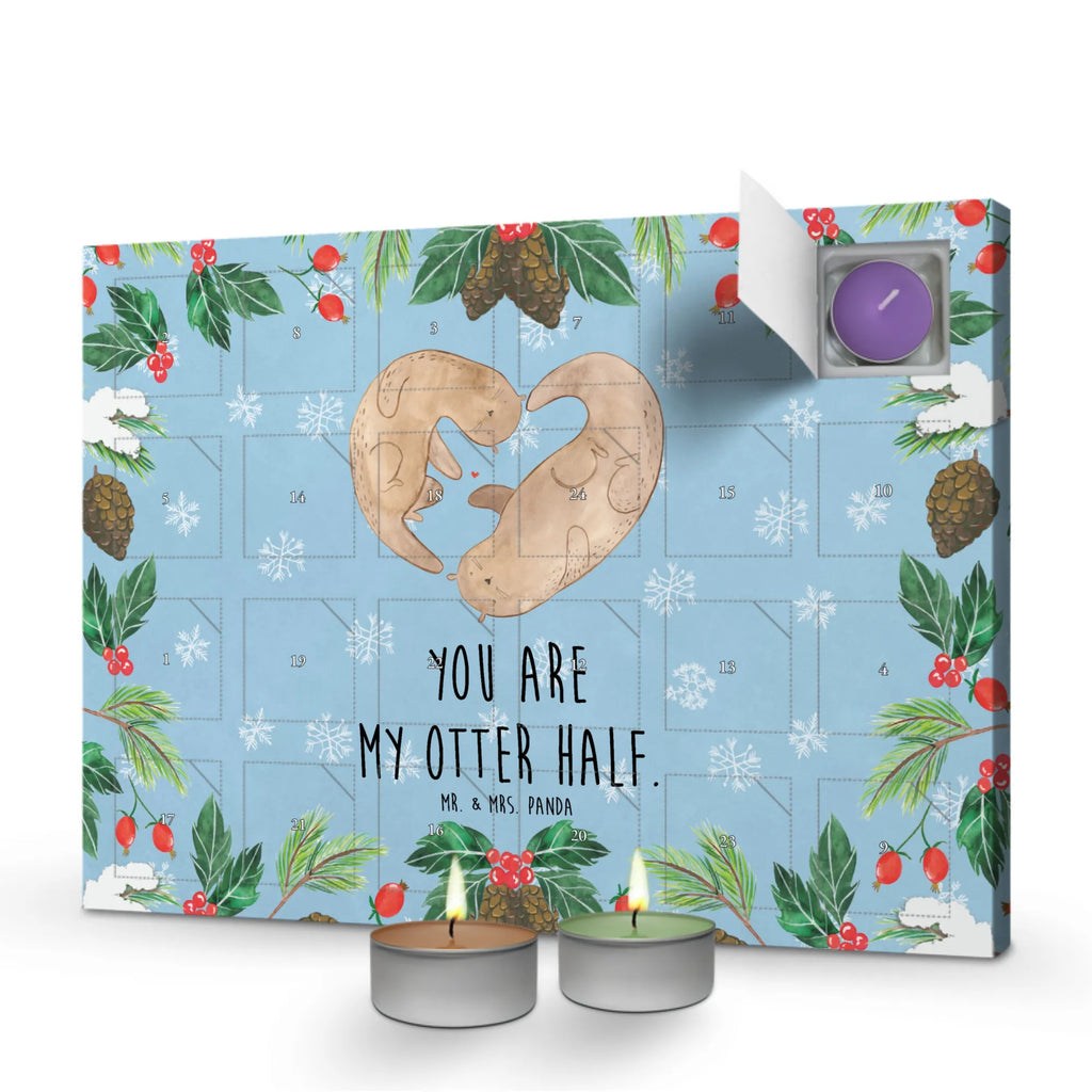 Scented candle advent calendar otter Heart animal lover, marten, sea otter, European otter, water mammal, aquatic animal, baby otter, predator, water, otter gifts, gift ideas for animal lovers, animal, mammal, water animal, gifts for people in love, proof of love, heart, wedding day, love gift, anniversary, life together, better half
