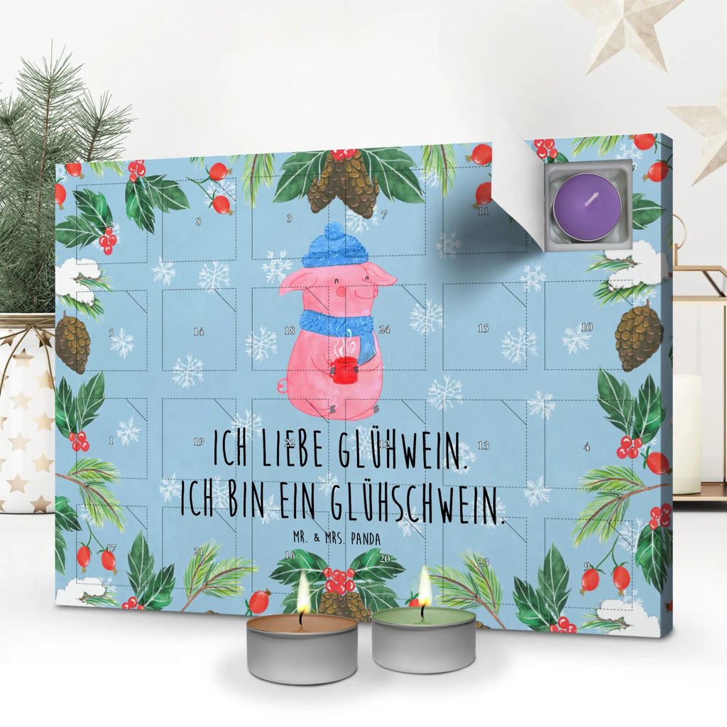 Scented candle advent calendar Pig Mulled wine snow, Christmas time, mulled wine, mulled pig, punch, Christmas market