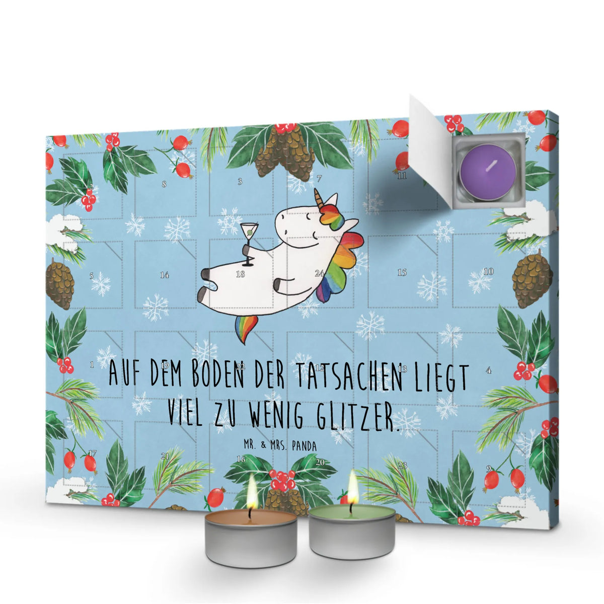 Duftkerzen Adventskalender Einhorn Cocktail