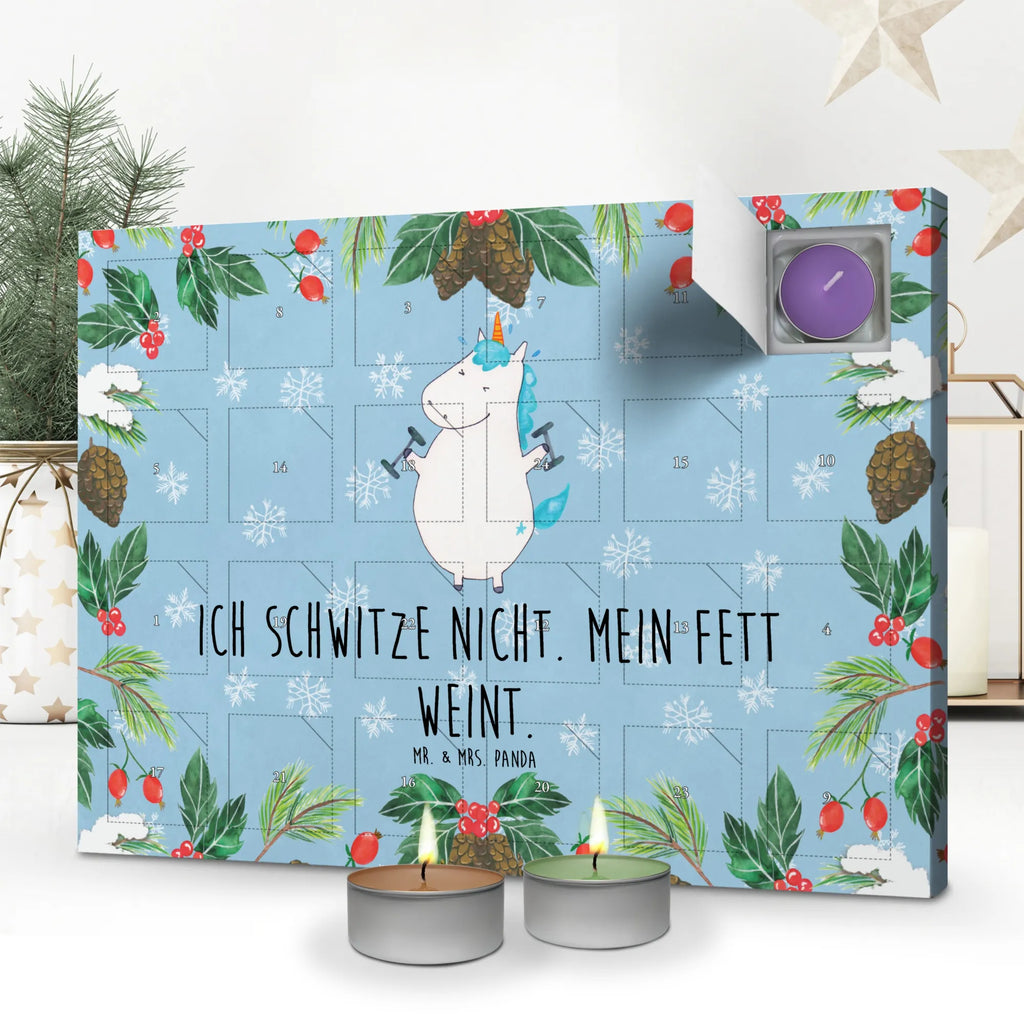 Scented candle advent calendar unicorn fitness model, Diet, Dieting, Sports