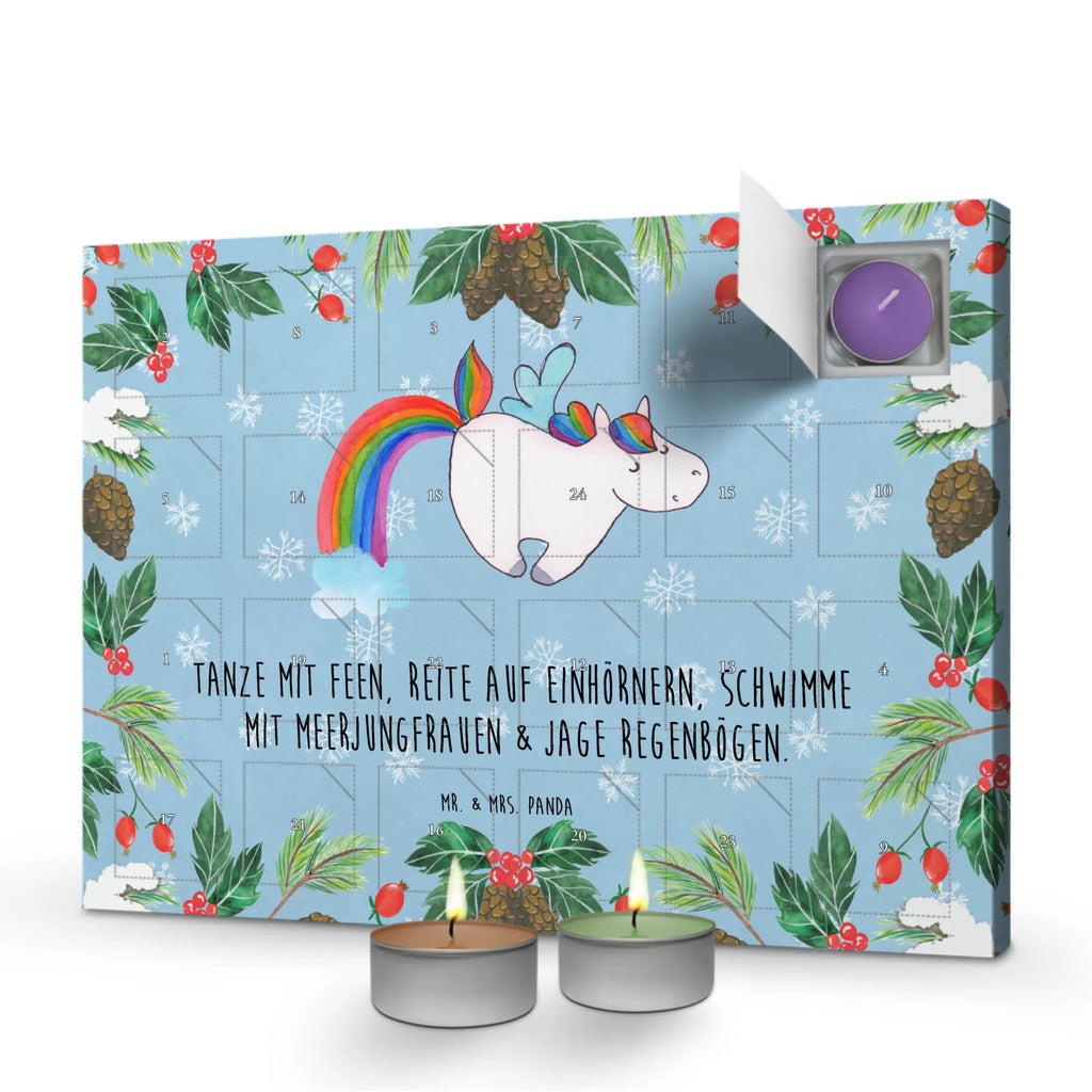 Scented candle advent calendar unicorn Pegasus saying fun, unicorn love, pegasus, growing up, rainbow, reality, playing