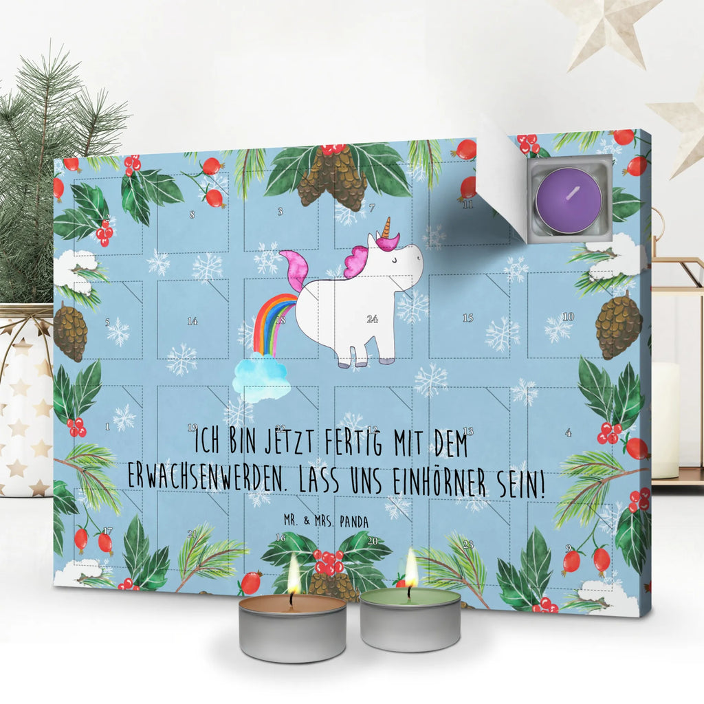 Scented candle advent calendar unicorn fart present, girlfriend gift, unicorn fart, fun, fart, rainbow, uniorn saying