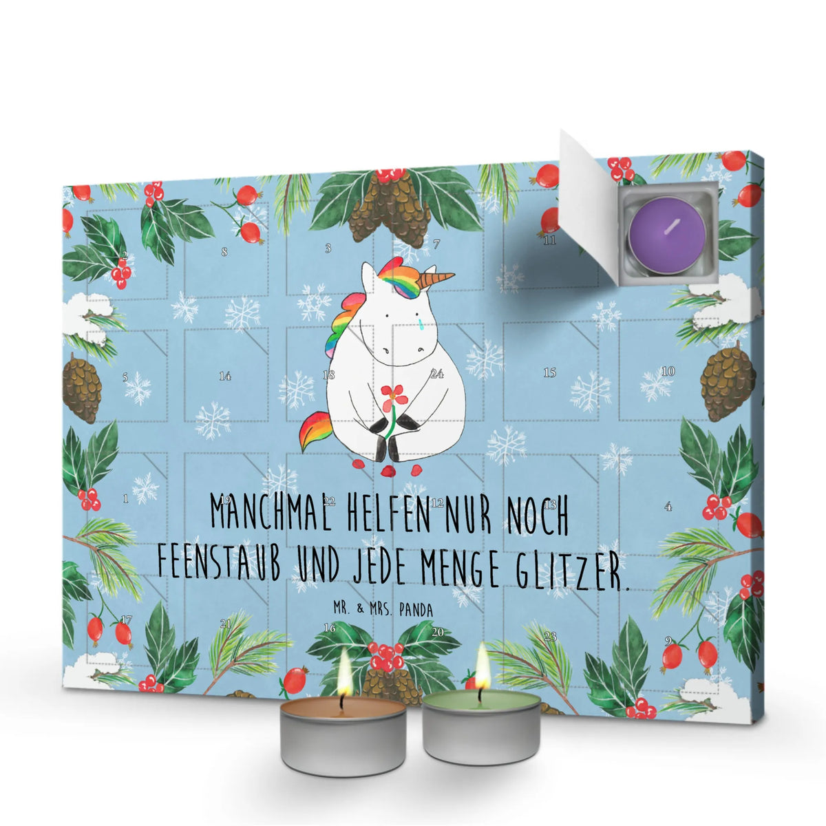 Duftkerzen Adventskalender Einhorn Traurig