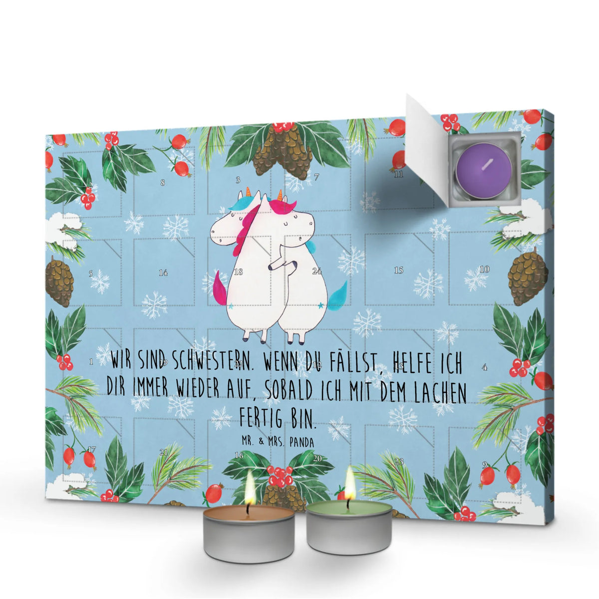 Duftkerzen Adventskalender Einhörner Umarmen