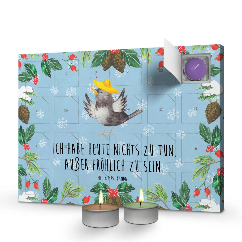 Scented candle advent calendar Crow sombrero card, gift ideas, gifts, animal lover, special gifts, cute animal motives, hand drawn, small animals, good mood, cute, funny sayings, Be happy, Magpie, Birds, Happiness Saying, Saying positive, Bird, Raven