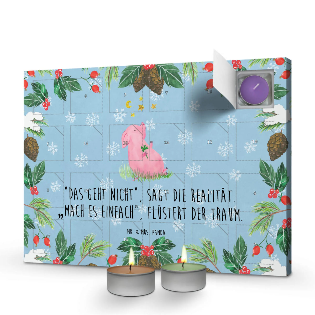 Duftkerzen Adventskalender Schwein Glück