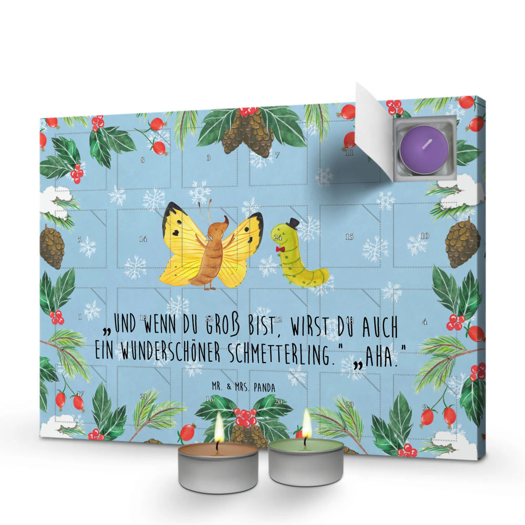 Scented candle advent calendar Caterpillar butterfly card, gift ideas, gifts, small animals, cute, cute animal motives, hand drawn, funny sayings, good mood, special gifts, animal lover, hat, Caterpillar, butterfly, development, beauty, growing up, lemon butterfly, cocoon