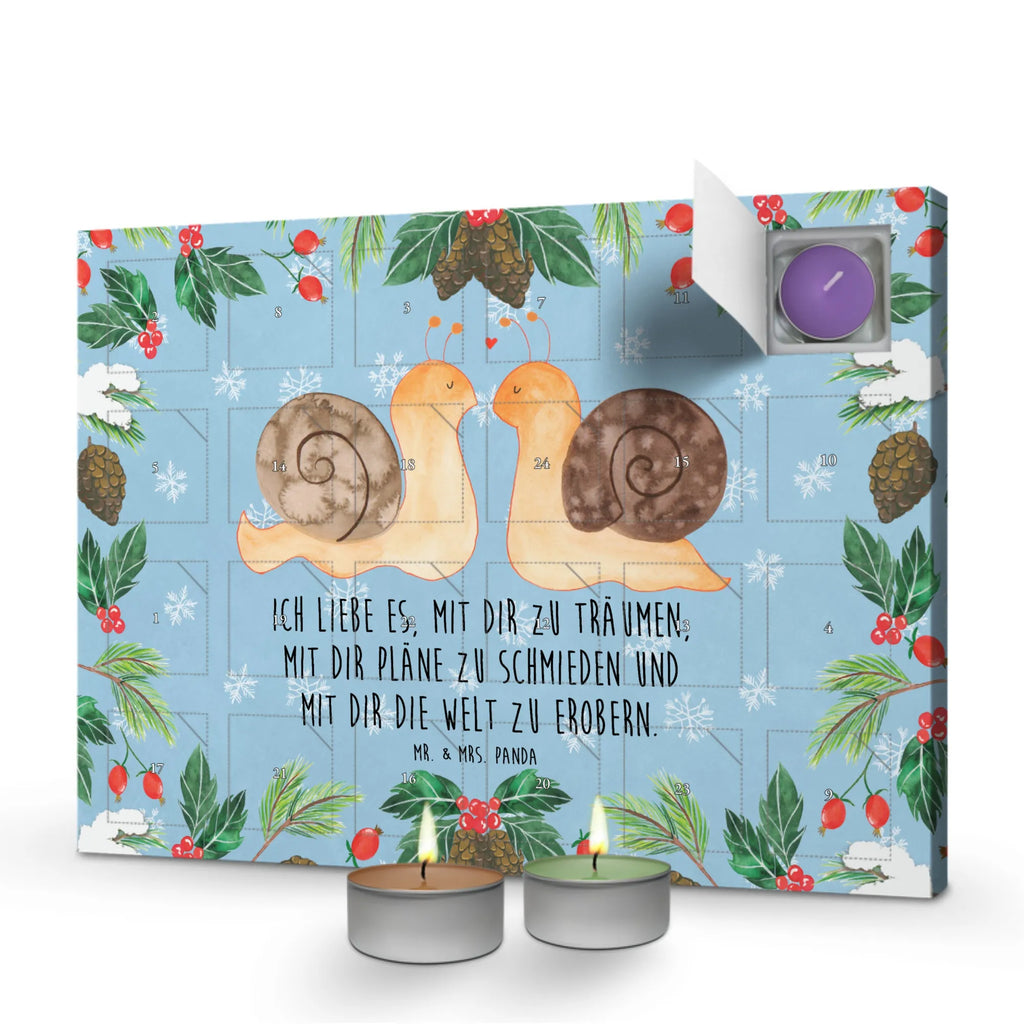 Scented candle advent calendar Snails in love Loving, Two, Together, Marriage, Proposal of marriage, Love gift, gift for her, gift for him, anniversary gift