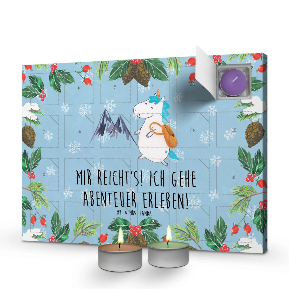 Duftkerzen Adventskalender Einhorn Bergsteiger