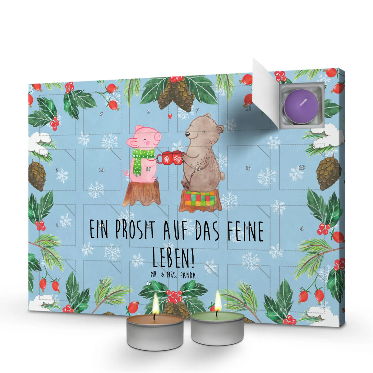 Scented candle advent calendar Glowing Pig Bash