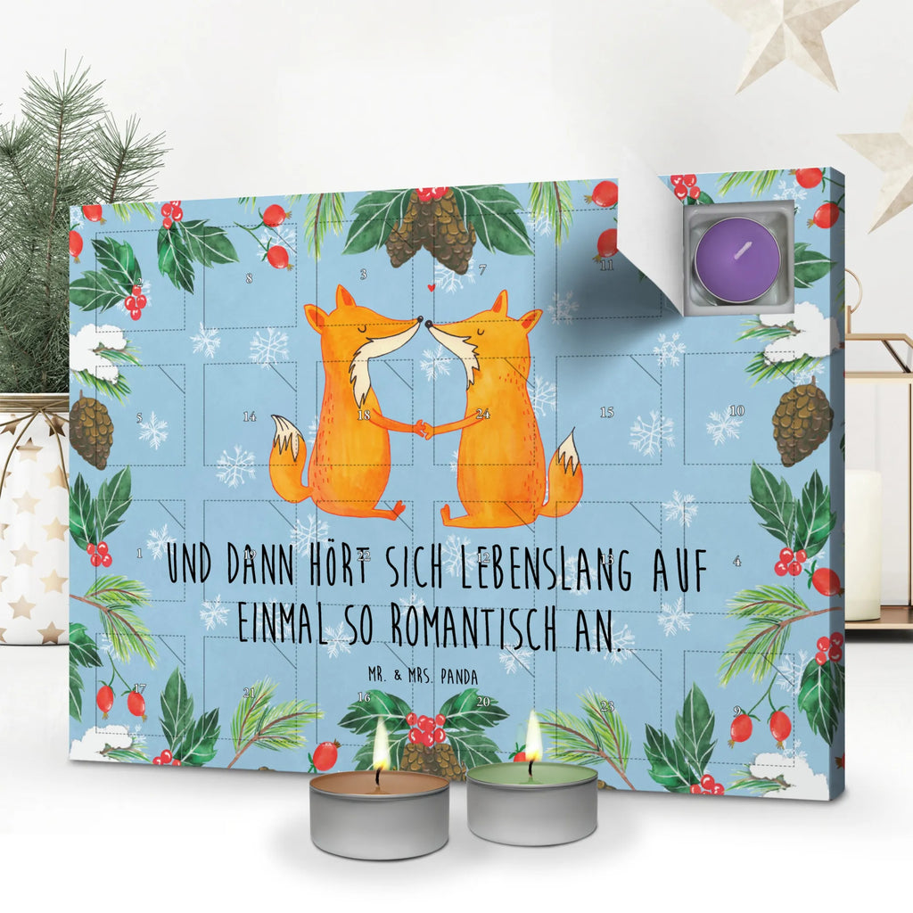 Scented candle advent calendar foxes Love animal lover, clever as a fox, foxes, forest wildlife, boyfriend, proof of love, marriage, fiancée, girlfriend, lovers, couple, husband, wife