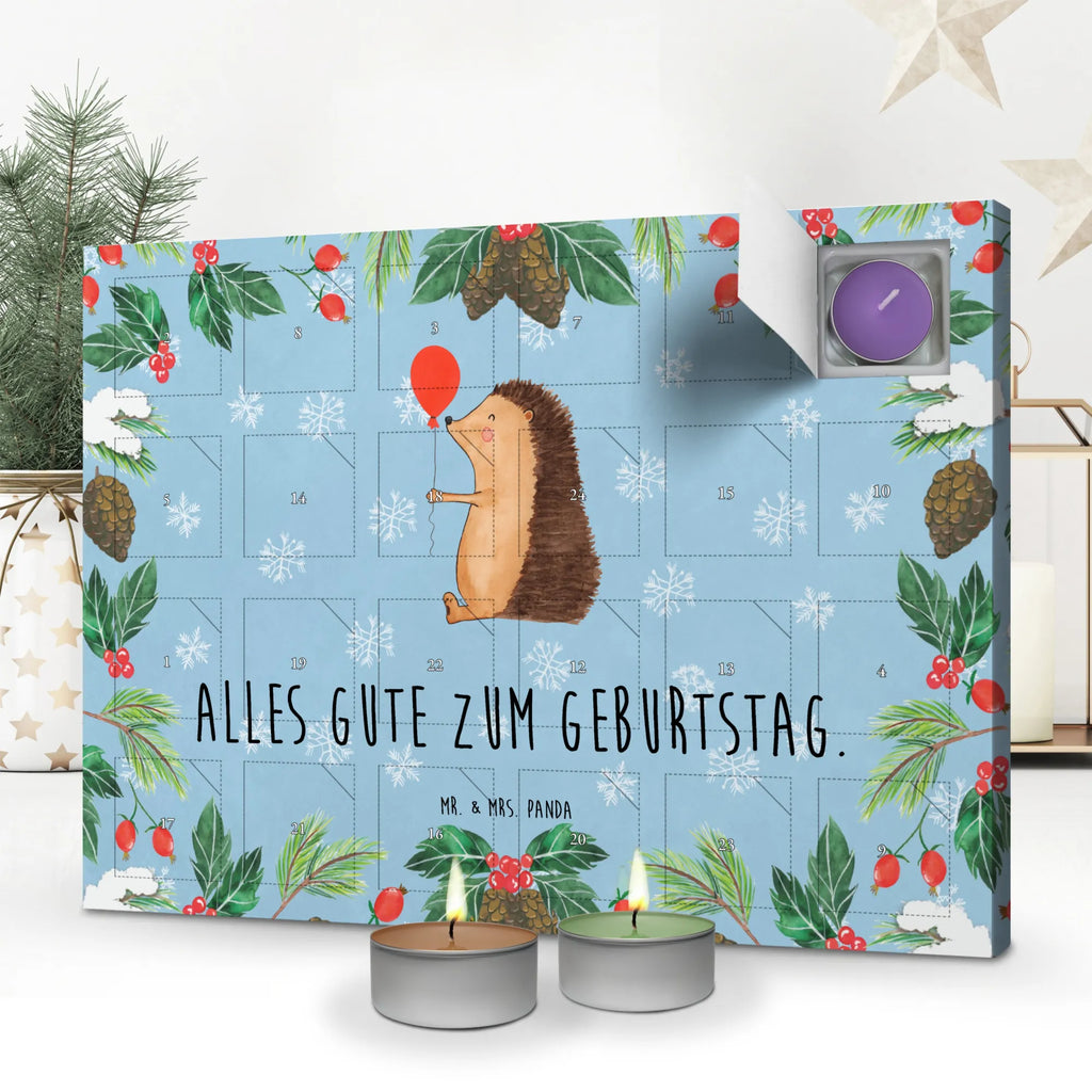Scented candle advent calendar Hedgehog balloon card, gift ideas, gifts, animal lover, special gifts, cute animal motives, hand drawn, small animals, good mood, cute, funny sayings, Birthday Child, Birthday, Balloon