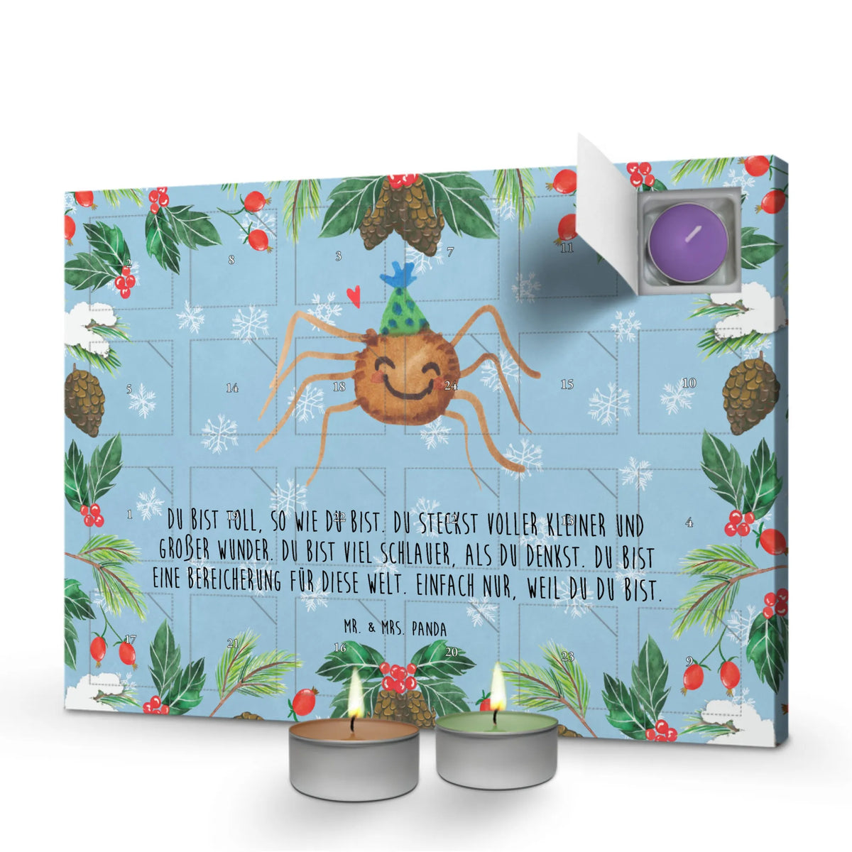 Duftkerzen Adventskalender Spinne Agathe Party