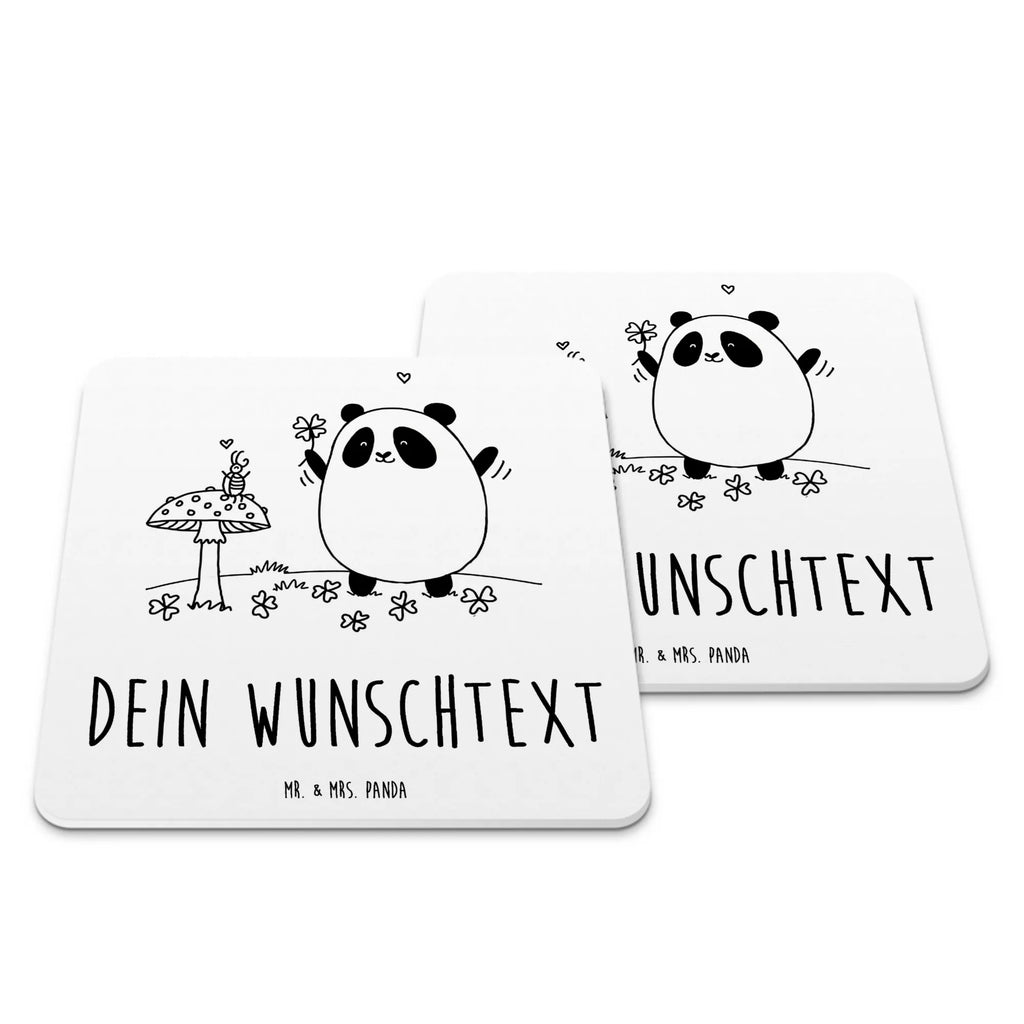 Personalisiertes Untersetzer Set Panda Glück Untersetzer Personalisiert, Untersetzer Set, Untersetzer für Tassen, Untersetzer mit Sprüchen, Personalisierte Untersetzer, Untersetzer Bedruckt, Untersetzer, Kunststoff Untersetzer, Untersetzer mit Namen, Glasuntersetzer
