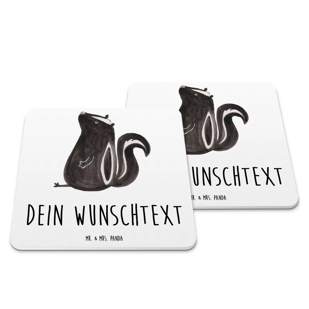 Personalised Coaster Set skunk Sit Untersetzer Set, Untersetzer für Tassen, Untersetzer, Untersetzer mit Sprüchen, Untersetzer mit Namen, Untersetzer Personalisiert, Personalisierte Untersetzer, Glasuntersetzer, Kunststoff Untersetzer, Untersetzer Bedruckt, Stinktier, Skunk, Recht, Stinki, Spruch, Stinker, Besserwisser, Raubtier, Büro, Wildtier