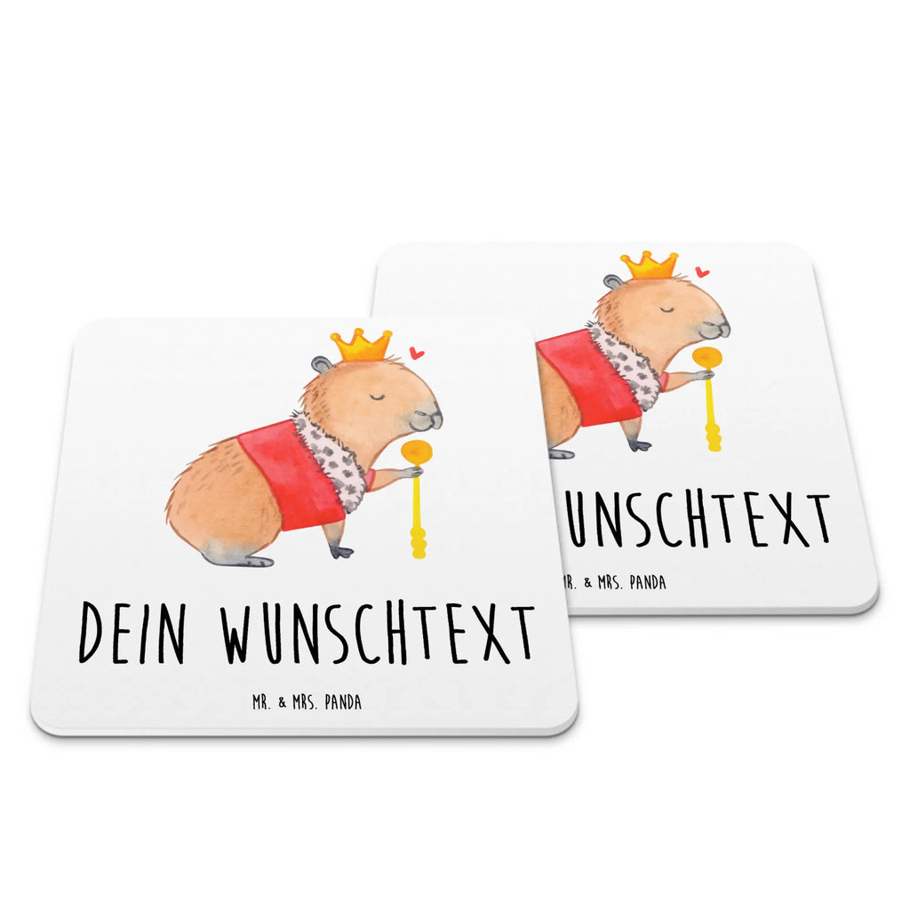 Personalised Coaster Set Capybara King Untersetzer mit Sprüchen, Untersetzer Personalisiert, Untersetzer Bedruckt, Kunststoff Untersetzer, Untersetzer, Glasuntersetzer, Untersetzer mit Namen, Untersetzer für Tassen, Personalisierte Untersetzer, Untersetzer Set, Tiere, Lustige Sprüche, Gute Laune, Tiermotive, Capybara, König