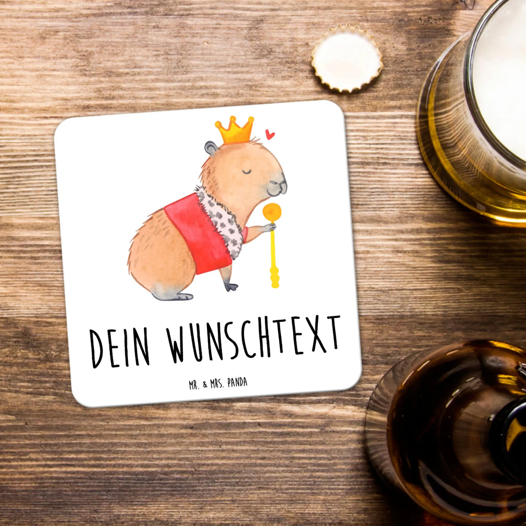Personalised Coaster Set Capybara King Untersetzer mit Sprüchen, Untersetzer Personalisiert, Untersetzer Bedruckt, Kunststoff Untersetzer, Untersetzer, Glasuntersetzer, Untersetzer mit Namen, Untersetzer für Tassen, Personalisierte Untersetzer, Untersetzer Set, Tiere, Lustige Sprüche, Gute Laune, Tiermotive, Capybara, König