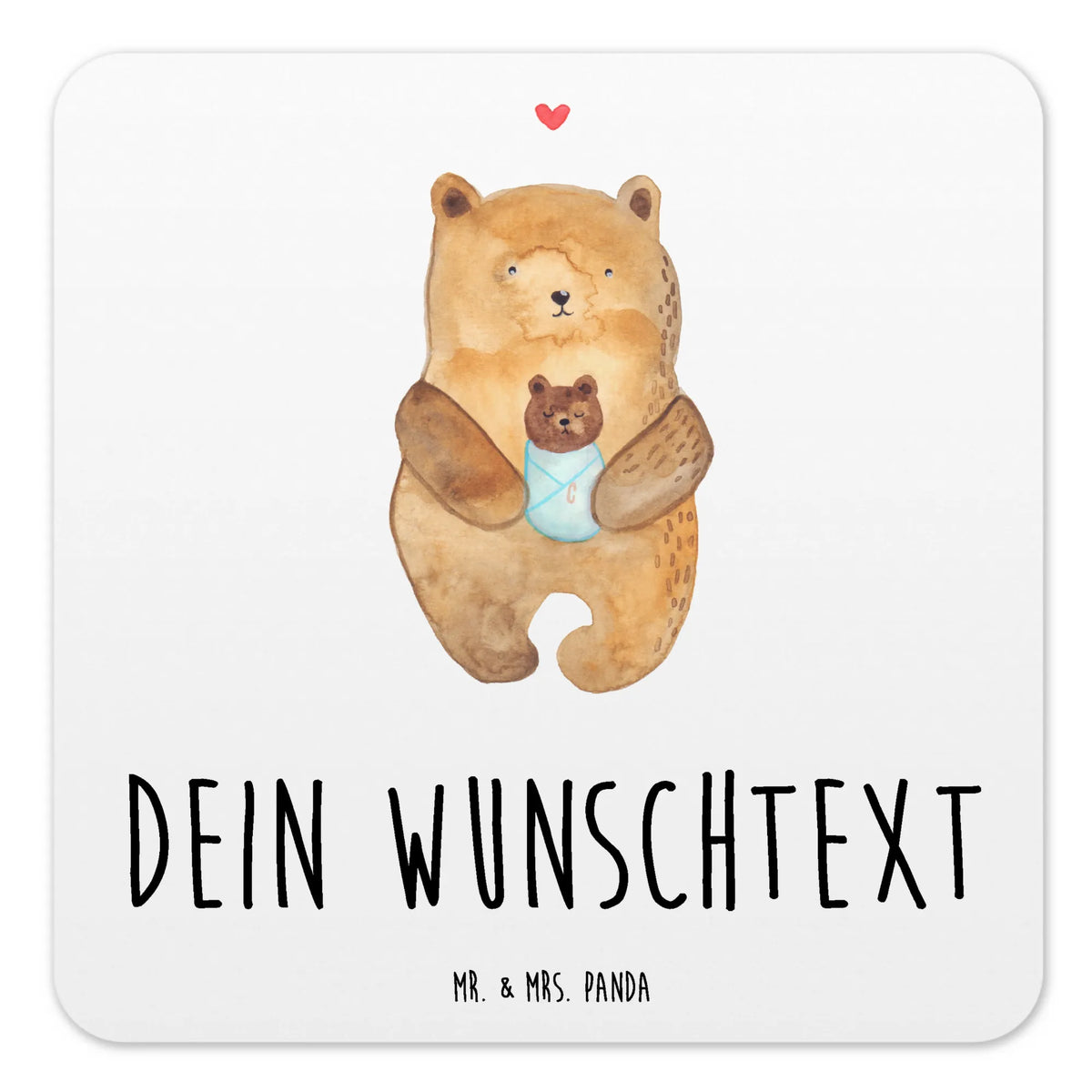 Personalised Coaster Set bear infant teddy bear, cuddly toy, congratulations, niece, baptized child, baptism, grandchild, birthday, mother, grandson, birth, nephew, parents