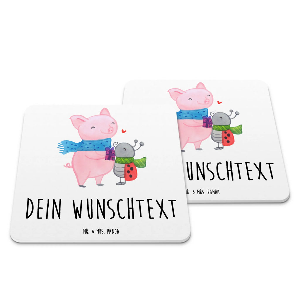 Personalised Coaster Set Glow Pig Snuggle Glasuntersetzer, Kunststoff Untersetzer, Untersetzer Set, Untersetzer Personalisiert, Untersetzer, Untersetzer Bedruckt, Untersetzer mit Sprüchen, Untersetzer für Tassen, Personalisierte Untersetzer, Untersetzer mit Namen, Weihnachtsdeko, Winter, Weihnachten, Wintermotiv, Heiligabend, Advent, Nikolaus, Winterlicher Glühwein Spruch, Süßer Marienkäfer Gibt Geschenk, Handgezeichnetes Glühschwein, Glühwein Ist Köstlich Spruch, Kreatives Glühschwein Design, Smörle Der Stolze Marienkäfer, Romantische Geschenkidee Glühwein, Herzliches Marienkäfer Motiv, Marienkäfer in Winterkleidung, Glühwein Liebhaber Geschenk