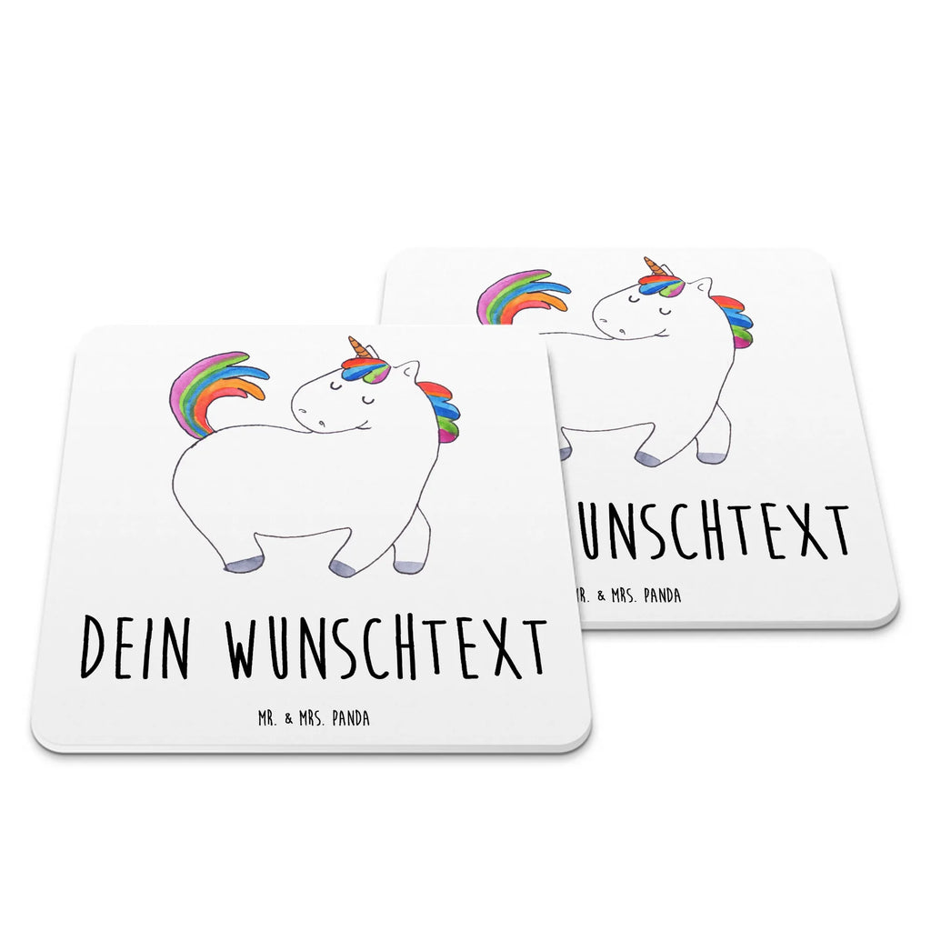 Personalised Coaster Set unicorn Swagger Personalisierte Untersetzer, Einhorn, Einhörner, Einhorn Deko, Unicorn, stolz, anders, bunt, Pferd, Reiter, Reiten, Freundin, Geschenk