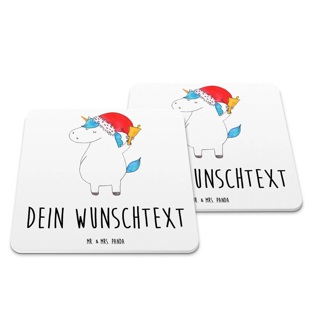 Personalisiertes Untersetzer Set Einhorn Weihnachtsmann Personalisierte Untersetzer, Einhorn, Einhörner, Einhorn Deko, Unicorn, Gin, Schokolade, Schoki, Weihnachten, Weihnachtsmann, Nikolaus, Wunschzettel, Wunschliste, Feenstaub