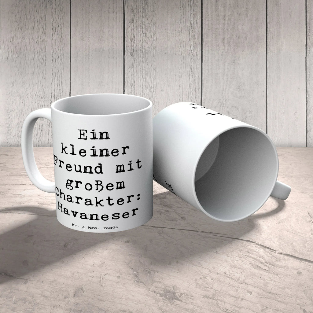 Mug Saying Ein kleiner Freund mit großem Charakter: Havaneser Tasse, Keramiktasse, Teetasse, Geschenktasse, Kaffeetasse, Bürotasse, Porzellantasse, Tasse mit Motiven, Tasse mit Zitaten, Hund, Hunderasse, Rassehund, Hundebesitzer, Geschenk, Tierfreund, Schenken, Welpe