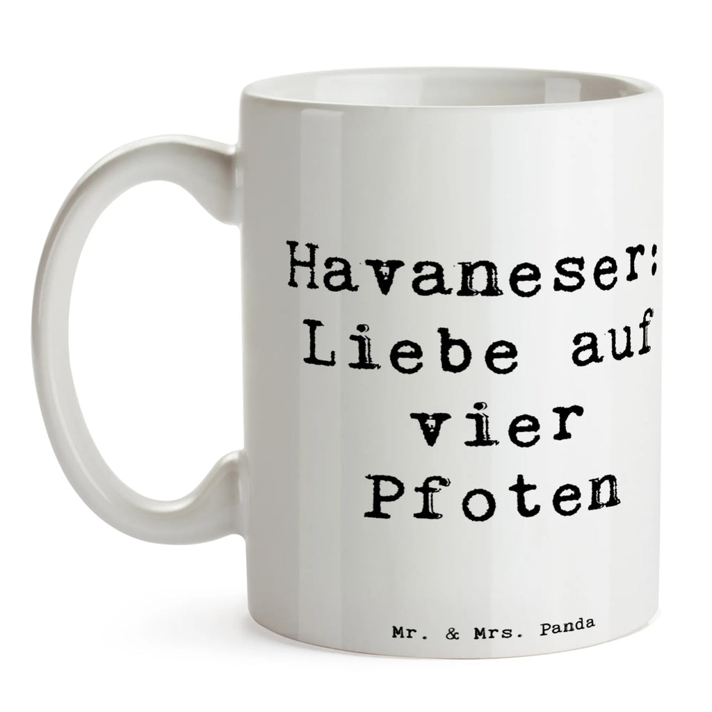 Mug Saying Havaneser: Liebe auf vier Pfoten Keramiktasse, Kaffeetasse, Bürotasse, Tasse mit Motiven, Geschenktasse, Teetasse, Tasse, Porzellantasse, Tasse mit Zitaten, Hund, Hunderasse, Rassehund, Hundebesitzer, Geschenk, Tierfreund, Schenken, Welpe
