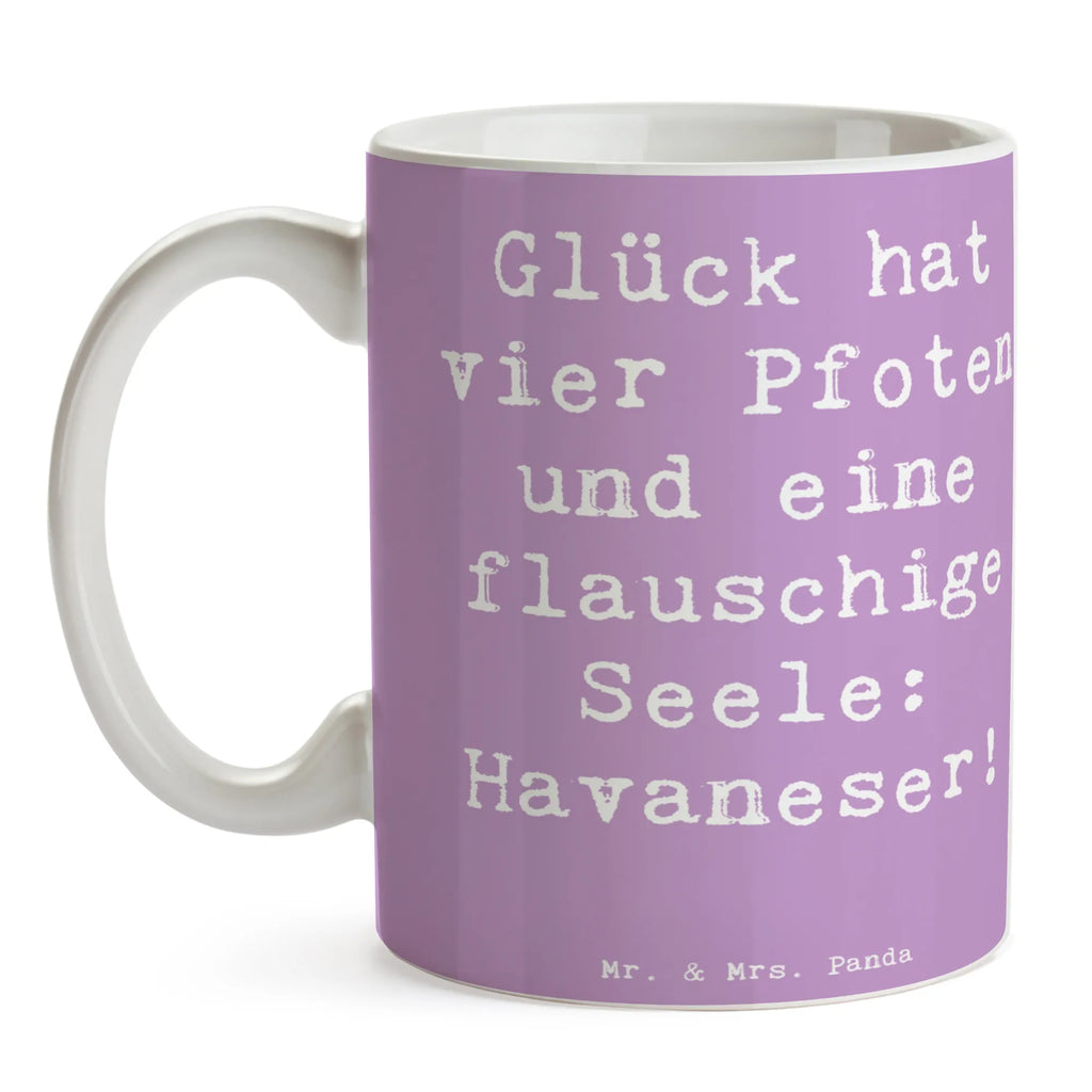 Mug Saying Glück hat vier Pfoten und eine flauschige Seele: Havaneser! Geschenktasse, Tasse, Porzellantasse, Bürotasse, Keramiktasse, Tasse mit Zitaten, Tasse mit Motiven, Kaffeetasse, Teetasse, Hund, Hunderasse, Rassehund, Hundebesitzer, Geschenk, Tierfreund, Schenken, Welpe
