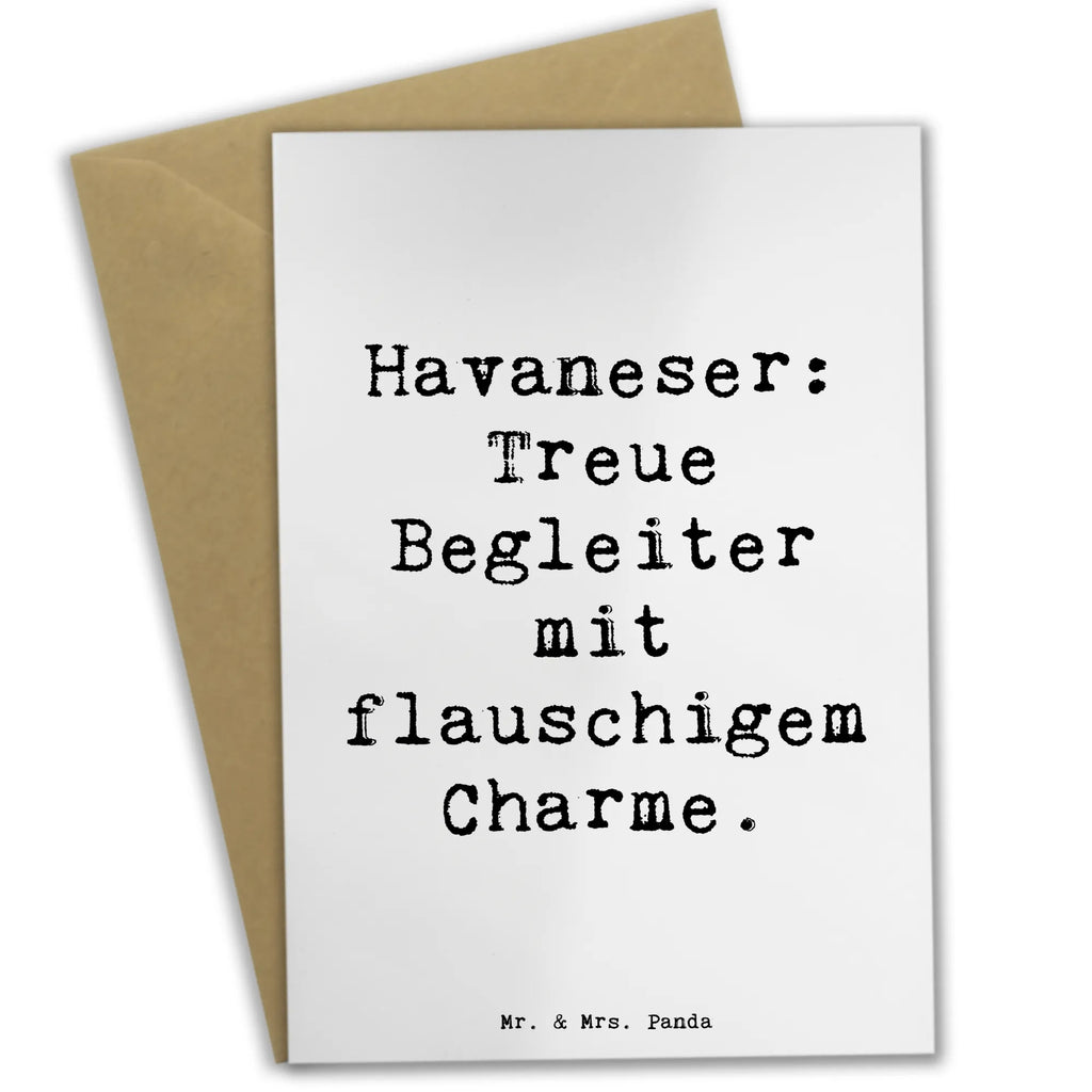 Greetings card Saying Havaneser: Treue Begleiter mit flauschigem Charme. Geburtstagskarte, Klappkarte, Glückwunschkarte, Grußkarte, Karte, Hochzeitskarte, Einladungskarte, Ansichtskarten, Hund, Hunderasse, Rassehund, Hundebesitzer, Geschenk, Tierfreund, Schenken, Welpe