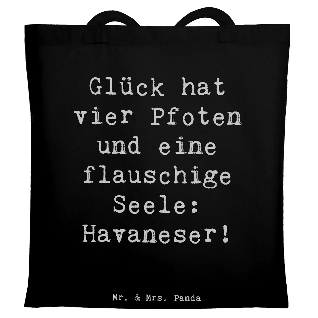 Tote bag Saying Glück hat vier Pfoten und eine flauschige Seele: Havaneser! Shopper, Jutetasche, Badetasche, Schultertasche, Beuteltasche, Stofftasche, Beutel, Tragetasche, Einkaufstasche, Tasche, Umhängetasche, Jutebeutel, Laptoptasche, Strandtasche, Einkaufstüte, Stoffbeutel, Hund, Hunderasse, Rassehund, Hundebesitzer, Geschenk, Tierfreund, Schenken, Welpe