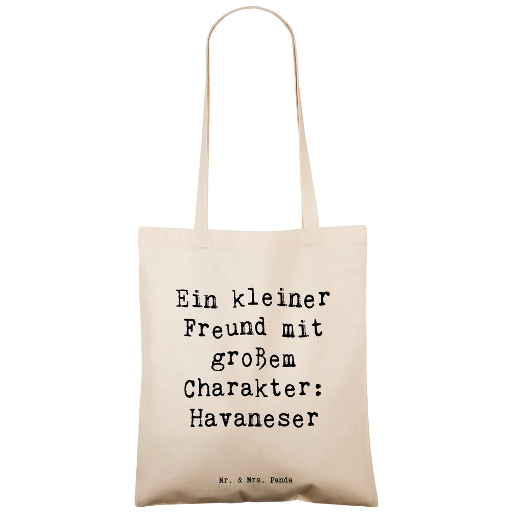 Tote bag Saying Ein kleiner Freund mit großem Charakter: Havaneser Strandtasche, Beuteltasche, Jutebeutel, Stoffbeutel, Einkaufstüte, Shopper, Tasche, Jutetasche, Umhängetasche, Beutel, Laptoptasche, Schultertasche, Einkaufstasche, Badetasche, Stofftasche, Tragetasche, Hund, Hunderasse, Rassehund, Hundebesitzer, Geschenk, Tierfreund, Schenken, Welpe