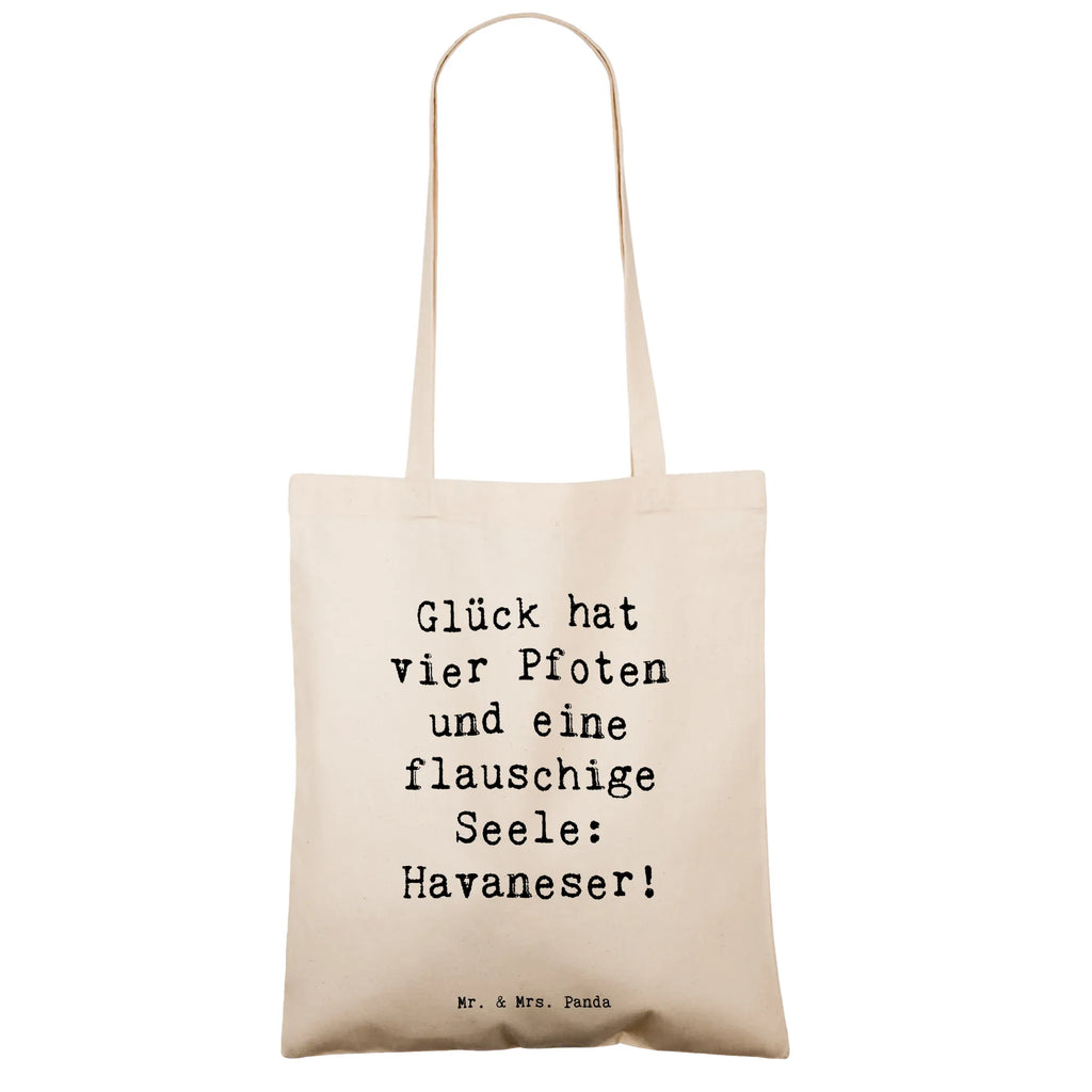 Tote bag Saying Glück hat vier Pfoten und eine flauschige Seele: Havaneser! Shopper, Jutetasche, Badetasche, Schultertasche, Beuteltasche, Stofftasche, Beutel, Tragetasche, Einkaufstasche, Tasche, Umhängetasche, Jutebeutel, Laptoptasche, Strandtasche, Einkaufstüte, Stoffbeutel, Hund, Hunderasse, Rassehund, Hundebesitzer, Geschenk, Tierfreund, Schenken, Welpe