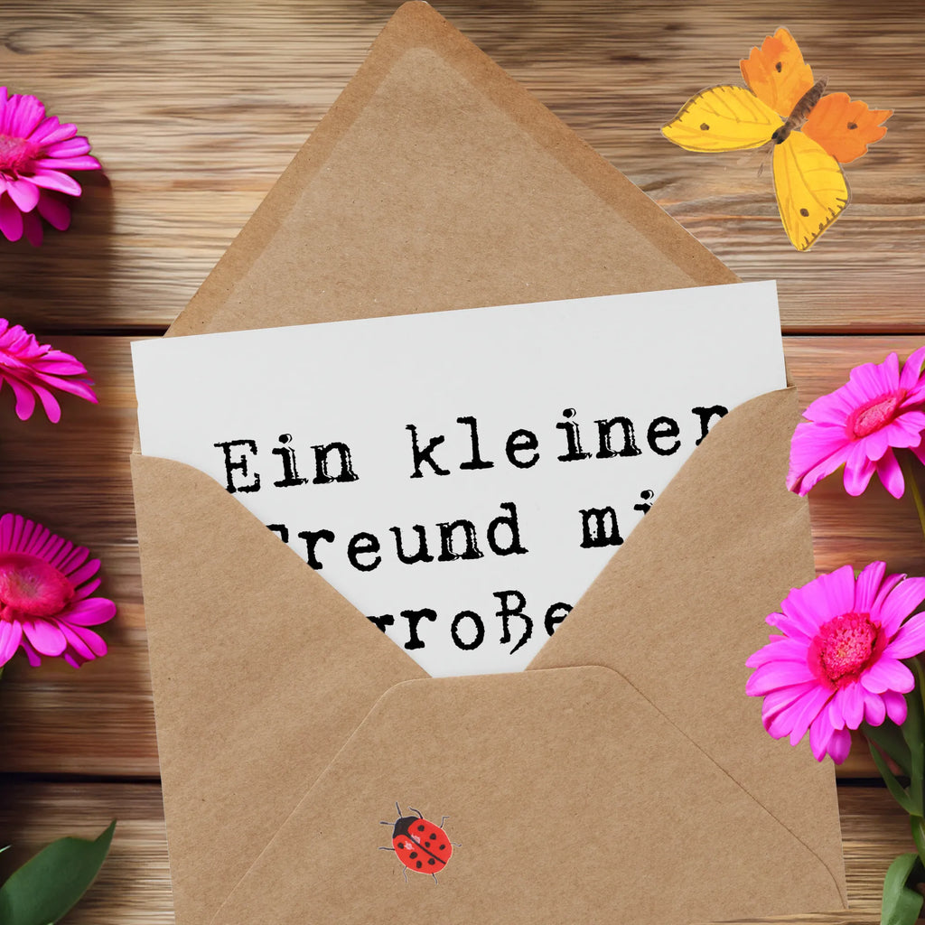 Deluxe Card Saying Ein kleiner Freund mit großem Charakter: Havaneser Karte, Einladungskarte, Grußkarte, Hochzeitskarte, Glückwunschkarte, Geburtstagskarte, Hochwertige Grußkarte, Hochwertige Klappkarte, Klappkarte, Hund, Hunderasse, Rassehund, Hundebesitzer, Geschenk, Tierfreund, Schenken, Welpe