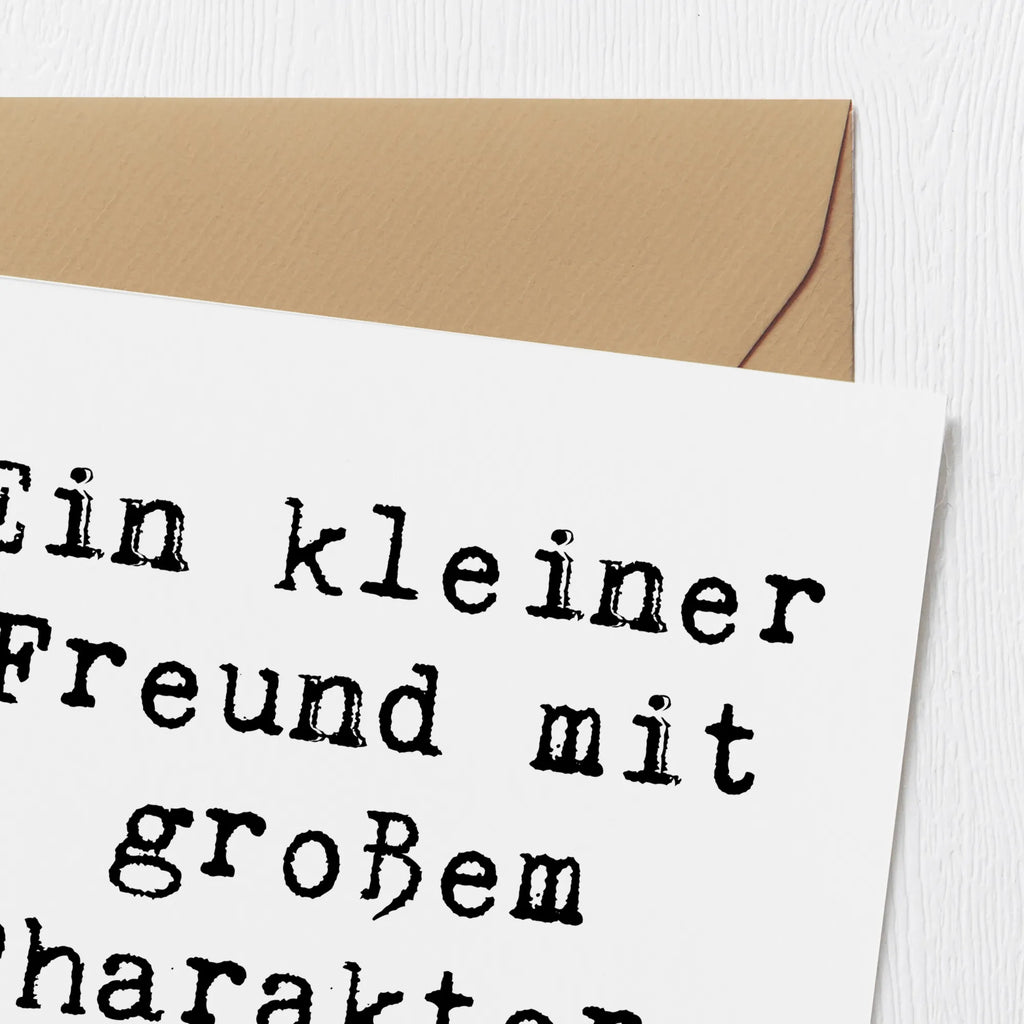 Deluxe Card Saying Ein kleiner Freund mit großem Charakter: Havaneser Karte, Einladungskarte, Grußkarte, Hochzeitskarte, Glückwunschkarte, Geburtstagskarte, Hochwertige Grußkarte, Hochwertige Klappkarte, Klappkarte, Hund, Hunderasse, Rassehund, Hundebesitzer, Geschenk, Tierfreund, Schenken, Welpe