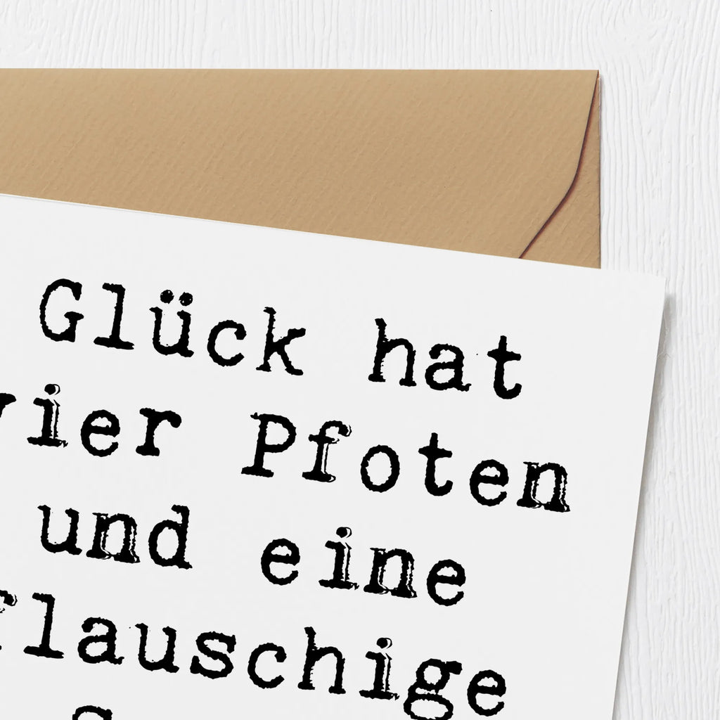 Deluxe Karte Spruch Havaneser Glück Hochwertige Grußkarte, Klappkarte, Glückwunschkarte, Karte, Einladungskarte, Geburtstagskarte, Grußkarte, Hochwertige Klappkarte, Hochzeitskarte, Hund, Hunderasse, Rassehund, Hundebesitzer, Geschenk, Tierfreund, Schenken, Welpe