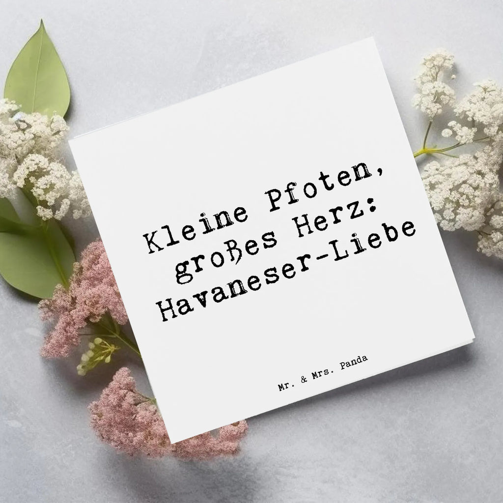 Deluxe Karte Spruch Havaneser Liebe Klappkarte, Grußkarte, Glückwunschkarte, Einladungskarte, Hochzeitskarte, Karte, Hochwertige Klappkarte, Geburtstagskarte, Hochwertige Grußkarte, Hund, Hunderasse, Rassehund, Hundebesitzer, Geschenk, Tierfreund, Schenken, Welpe
