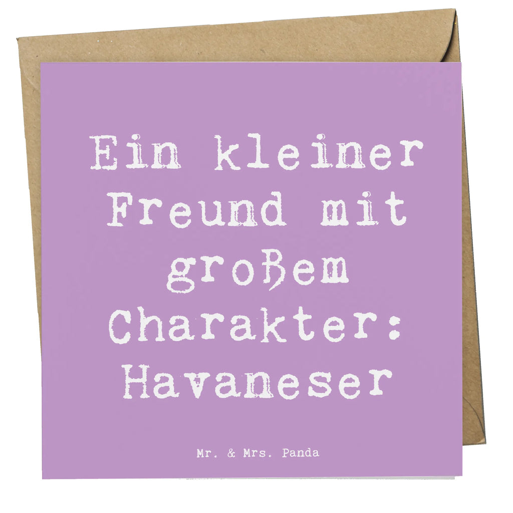 Deluxe Card Saying Ein kleiner Freund mit großem Charakter: Havaneser Karte, Einladungskarte, Grußkarte, Hochzeitskarte, Glückwunschkarte, Geburtstagskarte, Hochwertige Grußkarte, Hochwertige Klappkarte, Klappkarte, Hund, Hunderasse, Rassehund, Hundebesitzer, Geschenk, Tierfreund, Schenken, Welpe