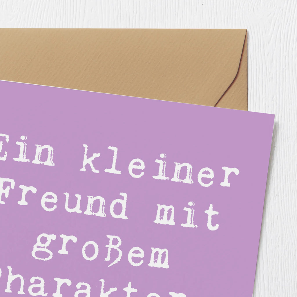 Deluxe Card Saying Ein kleiner Freund mit großem Charakter: Havaneser Karte, Einladungskarte, Grußkarte, Hochzeitskarte, Glückwunschkarte, Geburtstagskarte, Hochwertige Grußkarte, Hochwertige Klappkarte, Klappkarte, Hund, Hunderasse, Rassehund, Hundebesitzer, Geschenk, Tierfreund, Schenken, Welpe