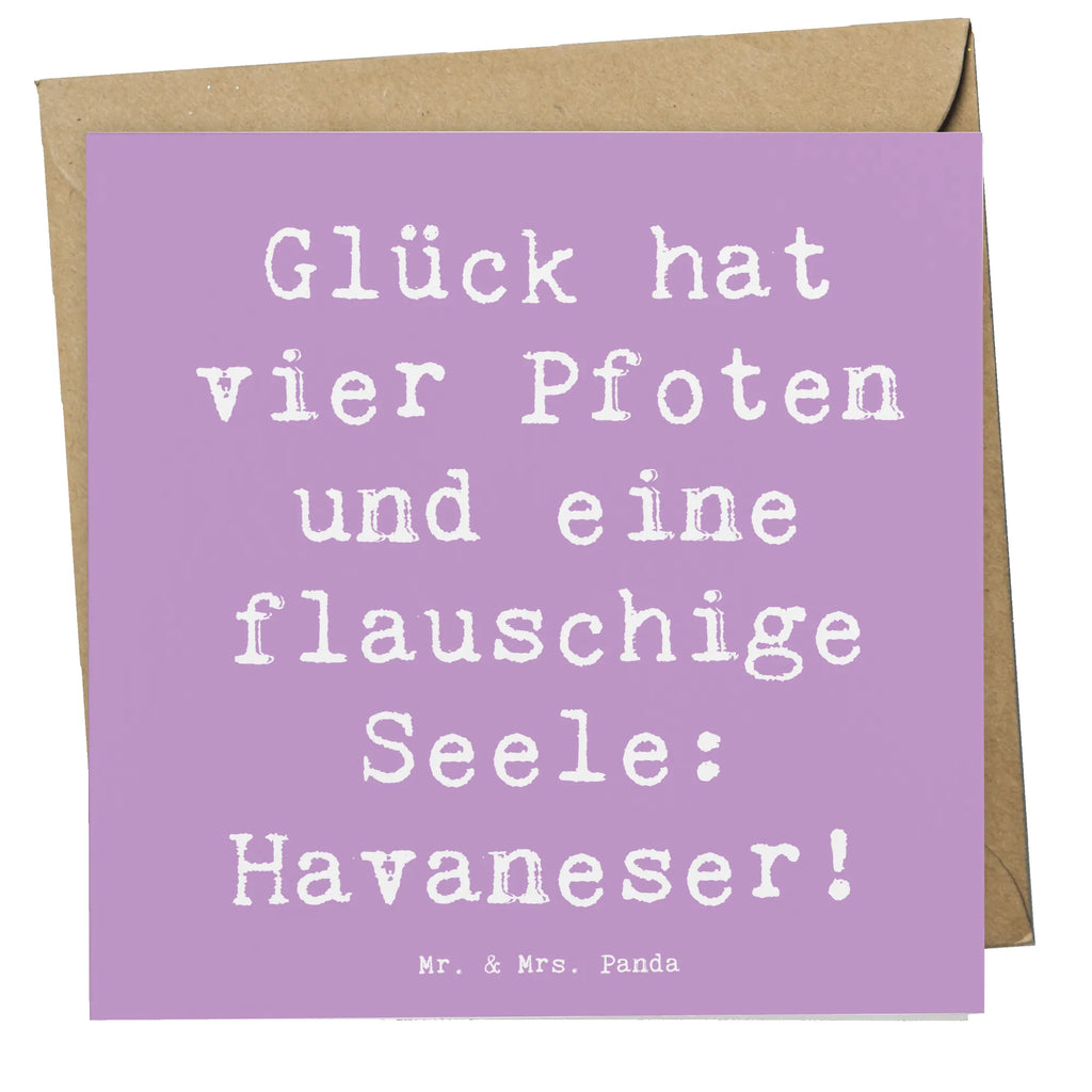 Deluxe Karte Spruch Havaneser Glück Hochwertige Grußkarte, Klappkarte, Glückwunschkarte, Karte, Einladungskarte, Geburtstagskarte, Grußkarte, Hochwertige Klappkarte, Hochzeitskarte, Hund, Hunderasse, Rassehund, Hundebesitzer, Geschenk, Tierfreund, Schenken, Welpe