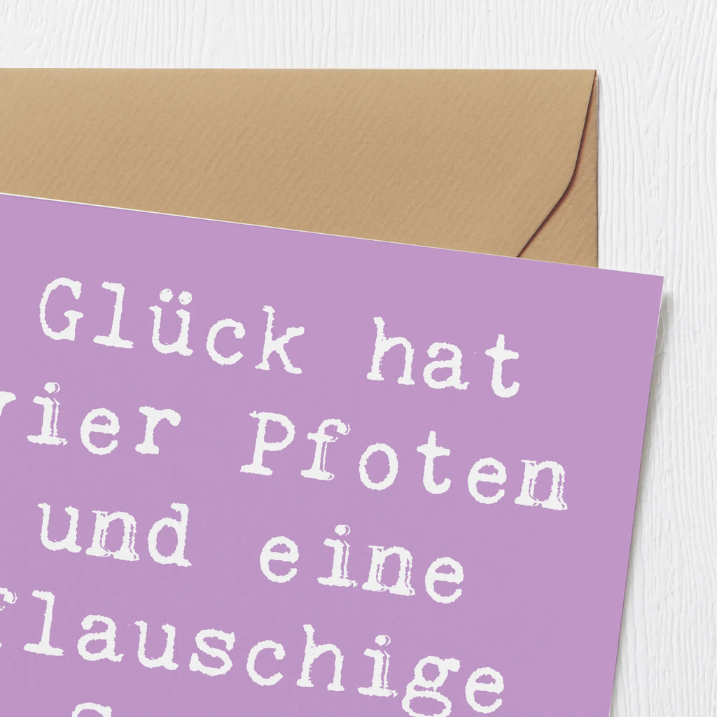 Deluxe Karte Spruch Havaneser Glück Hochwertige Grußkarte, Klappkarte, Glückwunschkarte, Karte, Einladungskarte, Geburtstagskarte, Grußkarte, Hochwertige Klappkarte, Hochzeitskarte, Hund, Hunderasse, Rassehund, Hundebesitzer, Geschenk, Tierfreund, Schenken, Welpe