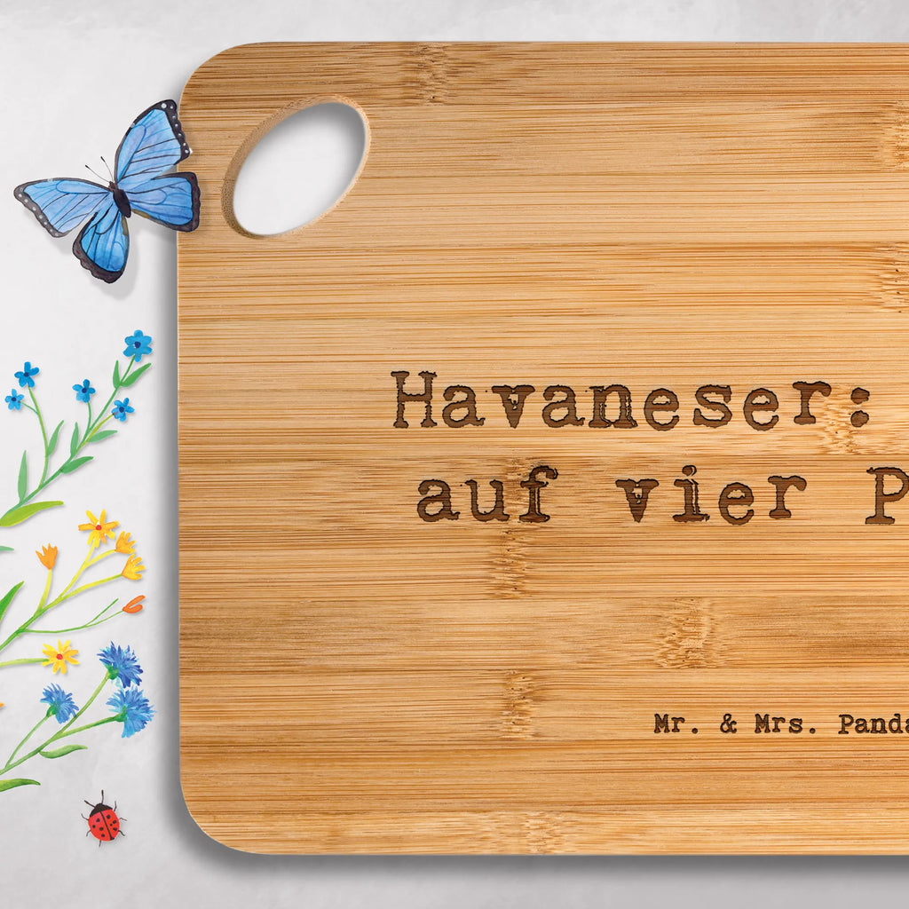 Bambus - deska do krojenia Przysłowie Havaneser: Liebe auf vier Pfoten Pies, rasa psa, pies rasowy, właściciel psa, prezent, miłośnik zwierząt, dawanie, szczeniak