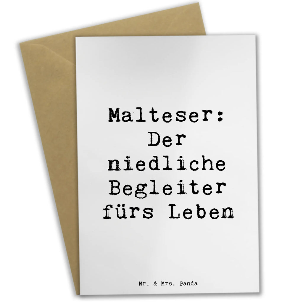 Greetings card Saying Malteser: Der niedliche Begleiter fürs Leben Ansichtskarten, Klappkarte, Grußkarte, Hochzeitskarte, Geburtstagskarte, Karte, Glückwunschkarte, Einladungskarte, Hund, Hunderasse, Rassehund, Hundebesitzer, Geschenk, Tierfreund, Schenken, Welpe