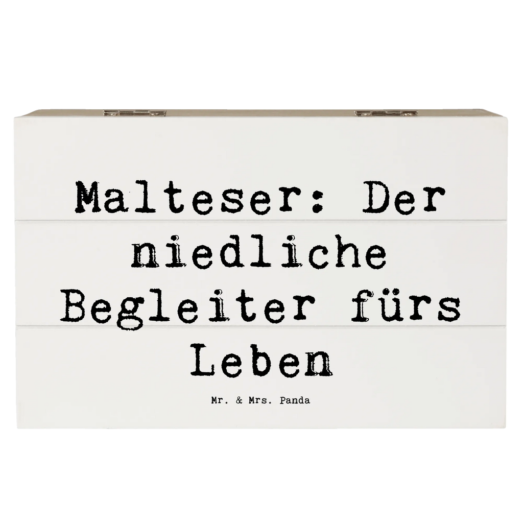 Holzkiste Spruch Malteser Begleiter Truhe, Erinnerungsbox, Holzkiste, Schatzkiste, Kiste, Erinnerungskiste, XXL, Aufbewahrungsbox, Dekokiste, Geschenkdose, Geschenkbox, Schatulle, Hund, Hunderasse, Rassehund, Hundebesitzer, Geschenk, Tierfreund, Schenken, Welpe