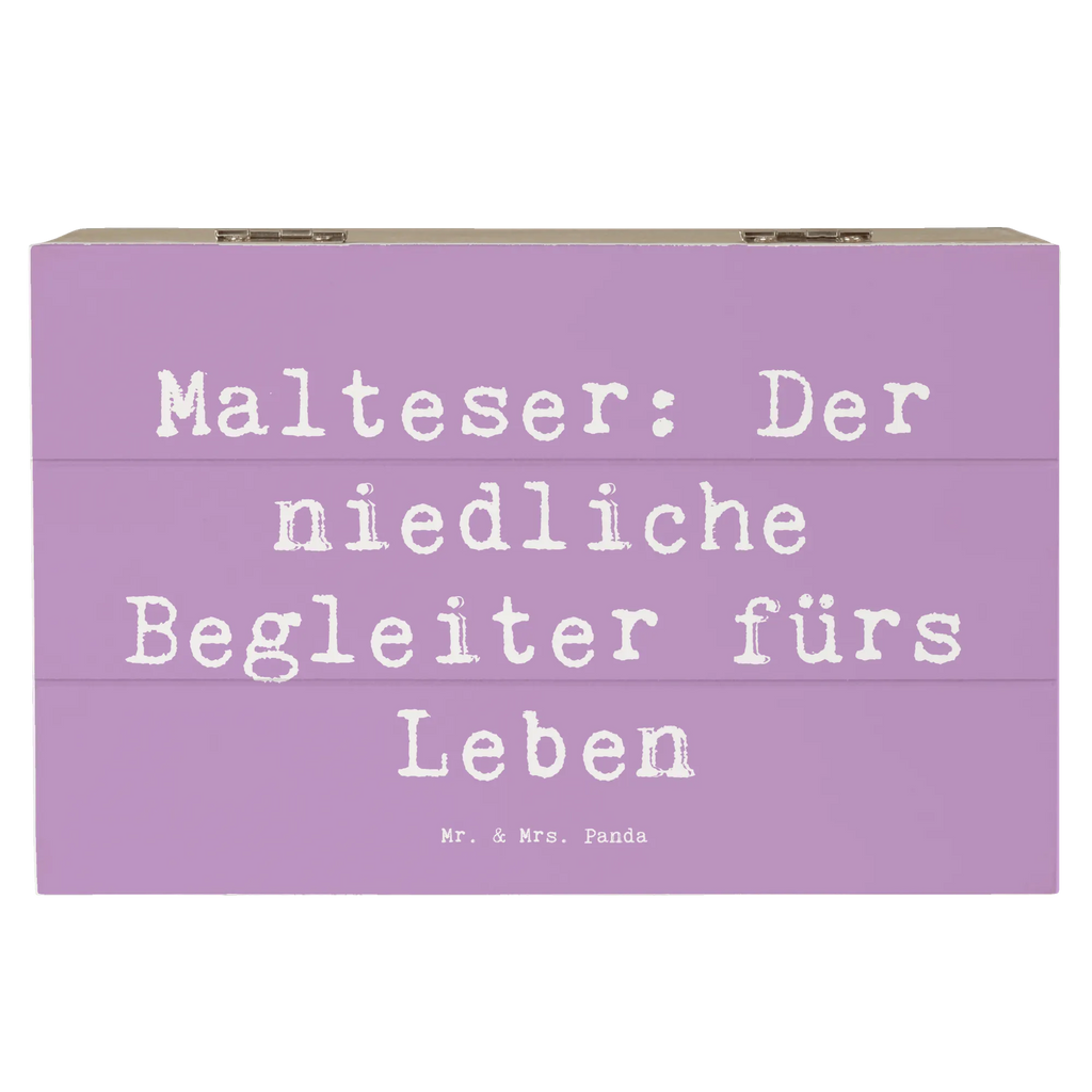 Holzkiste Spruch Malteser Begleiter Truhe, Erinnerungsbox, Holzkiste, Schatzkiste, Kiste, Erinnerungskiste, XXL, Aufbewahrungsbox, Dekokiste, Geschenkdose, Geschenkbox, Schatulle, Hund, Hunderasse, Rassehund, Hundebesitzer, Geschenk, Tierfreund, Schenken, Welpe