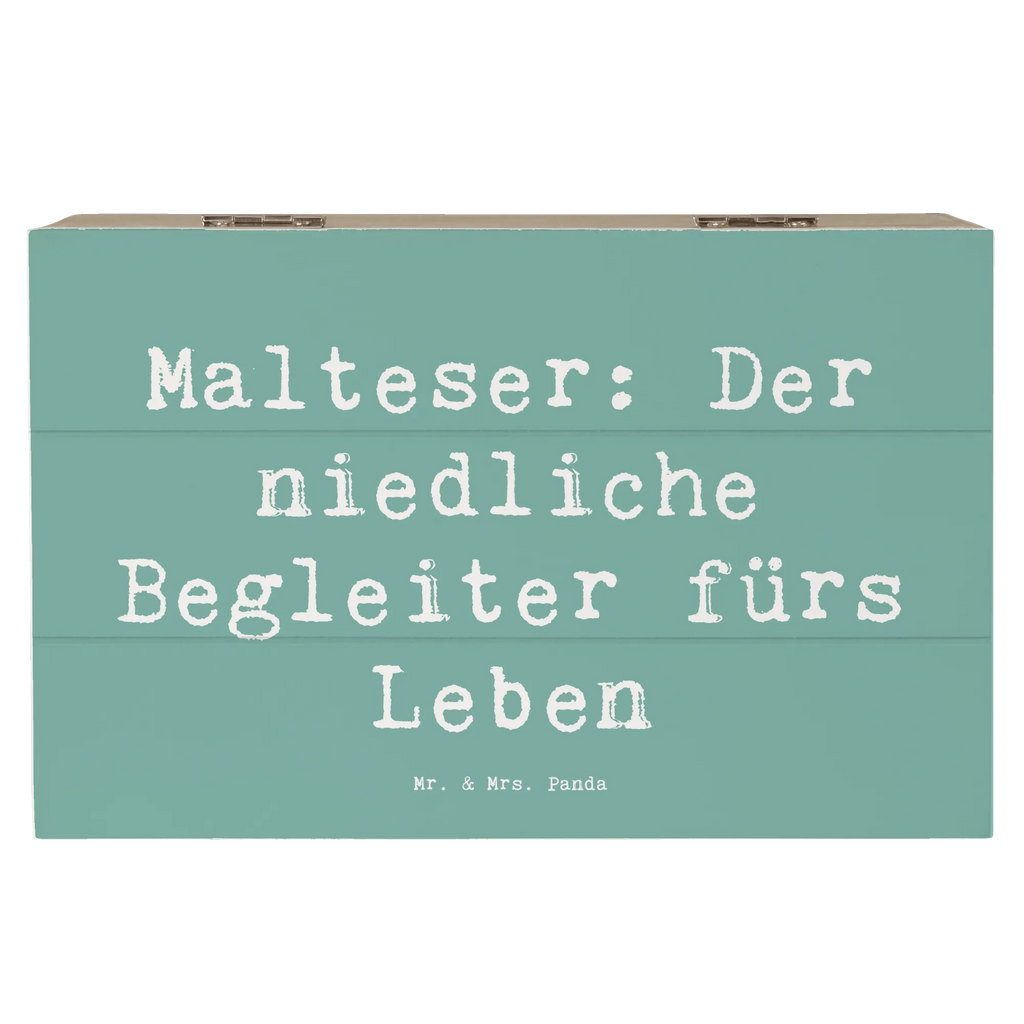 Holzkiste Spruch Malteser Begleiter Truhe, Erinnerungsbox, Holzkiste, Schatzkiste, Kiste, Erinnerungskiste, XXL, Aufbewahrungsbox, Dekokiste, Geschenkdose, Geschenkbox, Schatulle, Hund, Hunderasse, Rassehund, Hundebesitzer, Geschenk, Tierfreund, Schenken, Welpe