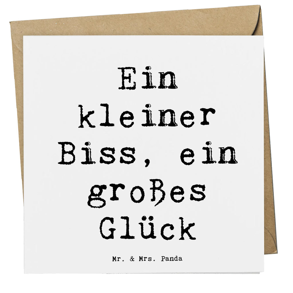 Deluxe Card Saying Ein kleiner Biss, ein großes Glück Karte, Hochwertige Klappkarte, Grußkarte, Glückwunschkarte, Hochzeitskarte, Hochwertige Grußkarte, Einladungskarte, Geburtstagskarte, Klappkarte, Hund, Hunderasse, Rassehund, Hundebesitzer, Geschenk, Tierfreund, Schenken, Welpe