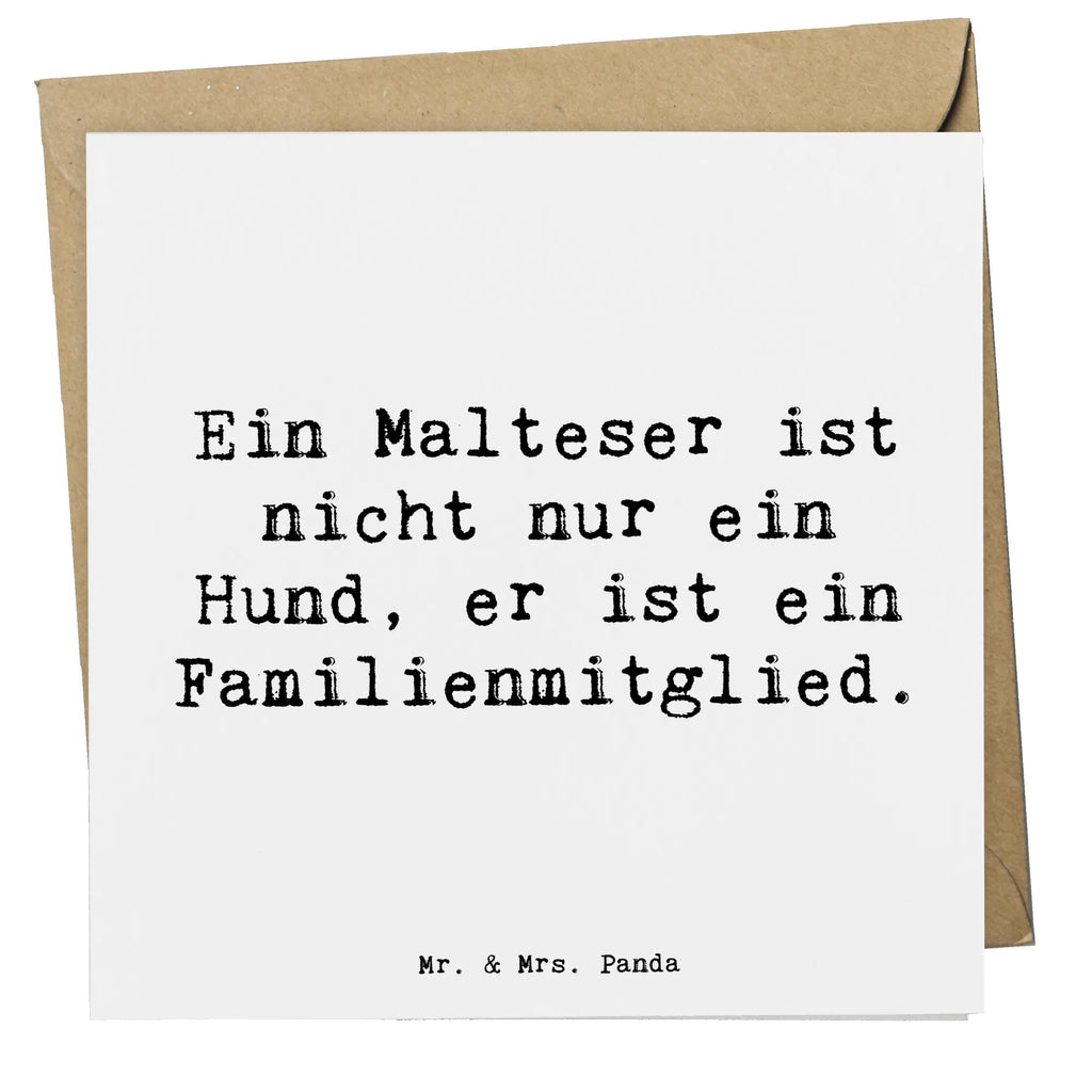 Deluxe Card Saying Ein Malteser ist nicht nur ein Hund, er ist ein Familienmitglied. Einladungskarte, Grußkarte, Geburtstagskarte, Hochzeitskarte, Klappkarte, Hochwertige Klappkarte, Glückwunschkarte, Karte, Hochwertige Grußkarte, Hund, Hunderasse, Rassehund, Hundebesitzer, Geschenk, Tierfreund, Schenken, Welpe