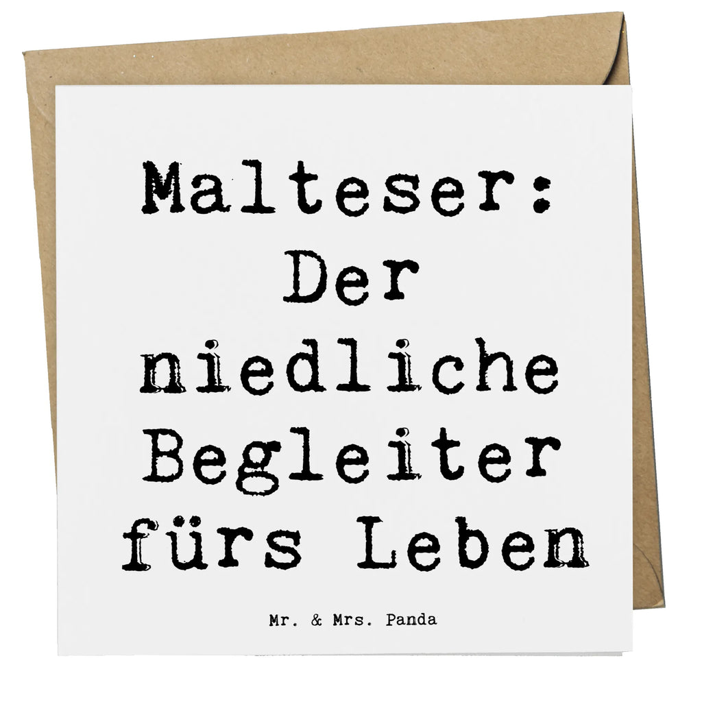 Deluxe Card Saying Malteser: Der niedliche Begleiter fürs Leben Karte, Hochzeitskarte, Grußkarte, Glückwunschkarte, Hochwertige Grußkarte, Einladungskarte, Geburtstagskarte, Hochwertige Klappkarte, Klappkarte, Hund, Hunderasse, Rassehund, Hundebesitzer, Geschenk, Tierfreund, Schenken, Welpe
