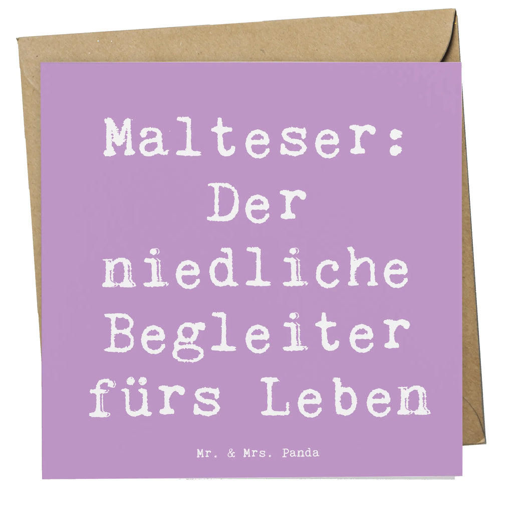 Deluxe Card Saying Malteser: Der niedliche Begleiter fürs Leben Karte, Hochzeitskarte, Grußkarte, Glückwunschkarte, Hochwertige Grußkarte, Einladungskarte, Geburtstagskarte, Hochwertige Klappkarte, Klappkarte, Hund, Hunderasse, Rassehund, Hundebesitzer, Geschenk, Tierfreund, Schenken, Welpe