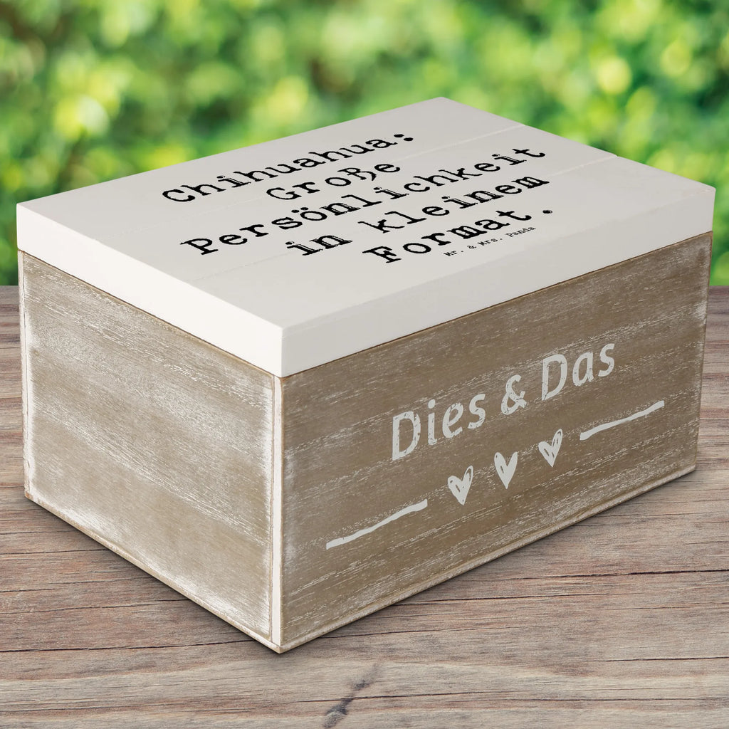 Holzkiste Spruch Chihuahua Persönlichkeit Geschenkbox, Kiste, Schatulle, Erinnerungskiste, Erinnerungsbox, Geschenkdose, Holzkiste, Truhe, Aufbewahrungsbox, XXL, Schatzkiste, Dekokiste, Hund, Hunderasse, Rassehund, Hundebesitzer, Geschenk, Tierfreund, Schenken, Welpe